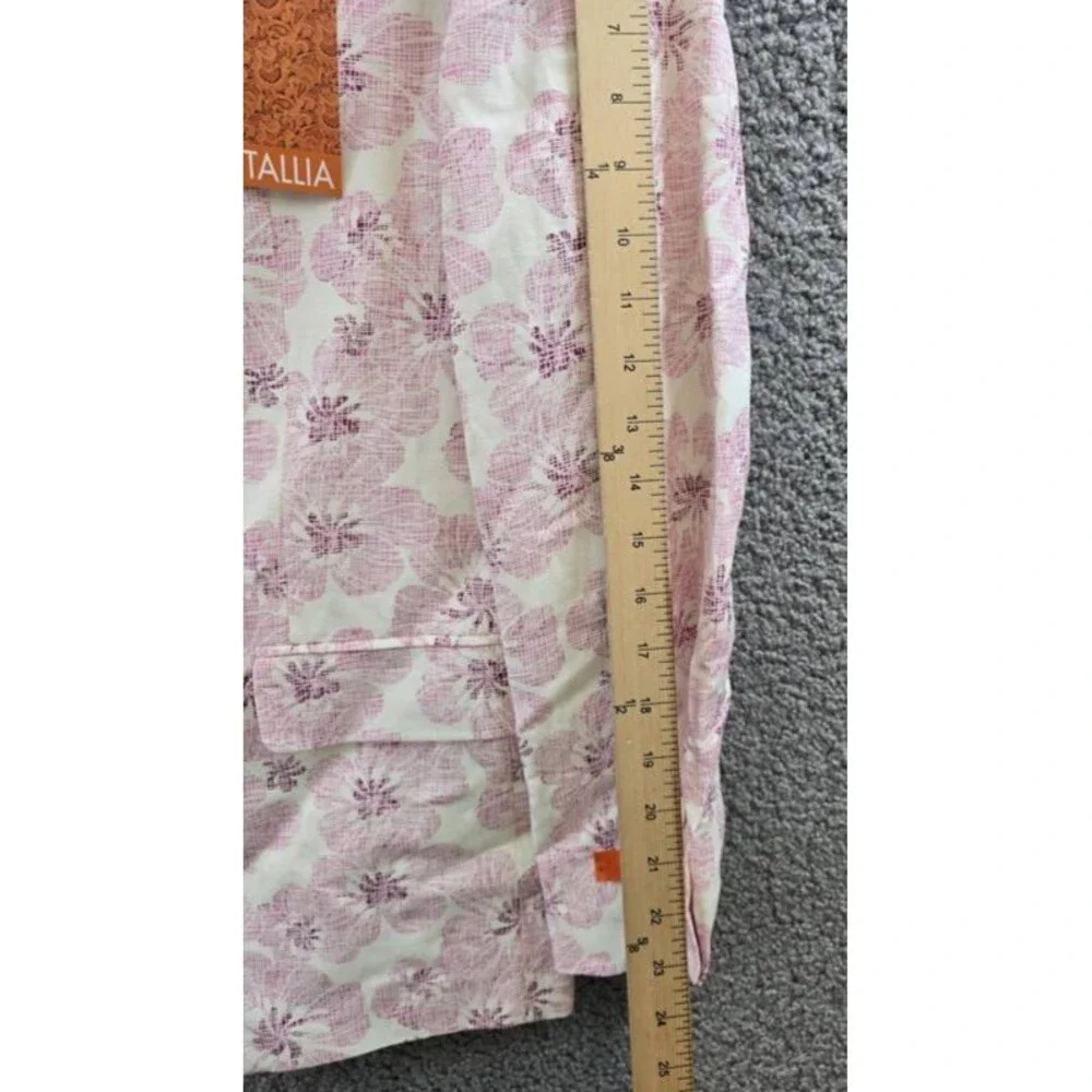 Tallia Linen Blend Slim Fit Printed Notch-Lapel Sport Coat Men's Pink/White L/S